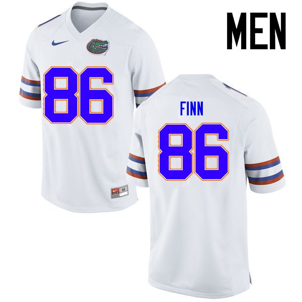 Florida Gators Men #86 Jacob Finn College Football Jerseys White